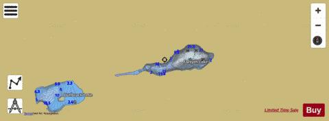 Forsyth Lake depth contour Map - i-Boating App