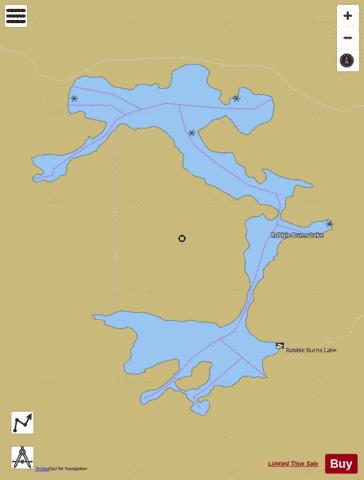 Robbie Burns Lake depth contour Map - i-Boating App