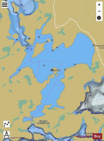 Alexandra Lake depth contour Map - i-Boating App