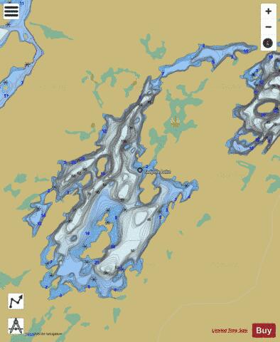 Tadpole Lake depth contour Map - i-Boating App