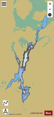 Kay Lake depth contour Map - i-Boating App