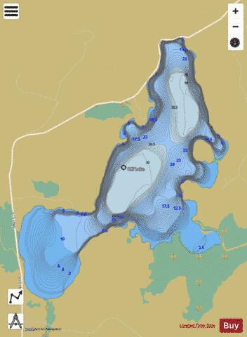 Off Lake depth contour Map - i-Boating App