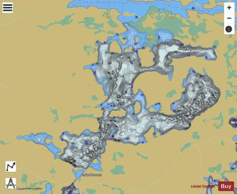 Esox Lake depth contour Map - i-Boating App
