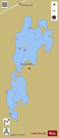 Kenozhe Lake depth contour Map - i-Boating App