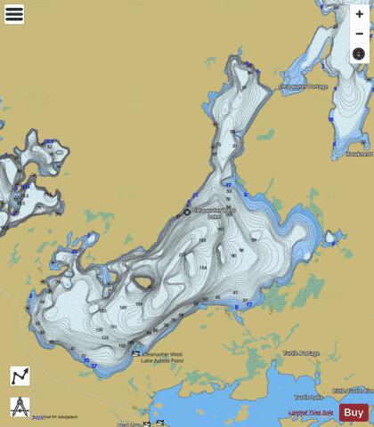 Clearwater West Lake depth contour Map - i-Boating App