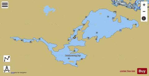 Batchewaung Lake depth contour Map - i-Boating App