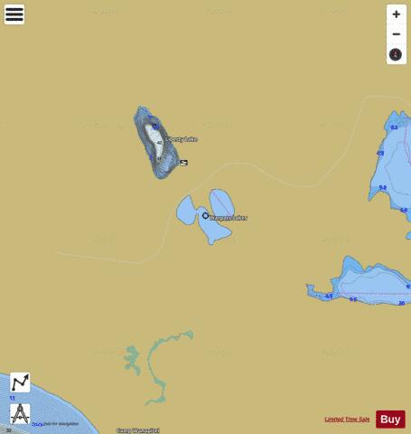Warpats Lake depth contour Map - i-Boating App