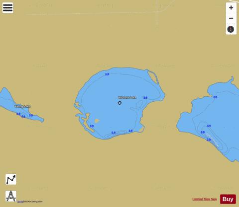 Wickett Lake depth contour Map - i-Boating App