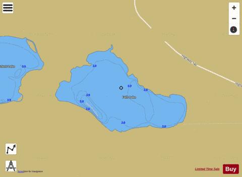 Falls Lake depth contour Map - i-Boating App