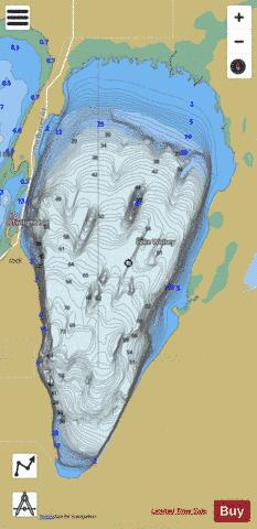 Lake Wolsey depth contour Map - i-Boating App