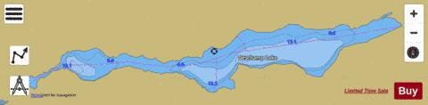 Deschamp Lake depth contour Map - i-Boating App