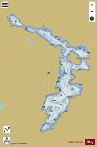 Whiskey Lake depth contour Map - i-Boating App