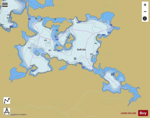 Kecil Lake depth contour Map - i-Boating App