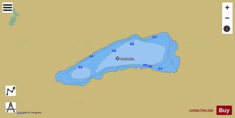 Deek Lake depth contour Map - i-Boating App