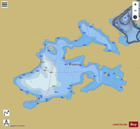 Copilot Lake depth contour Map - i-Boating App