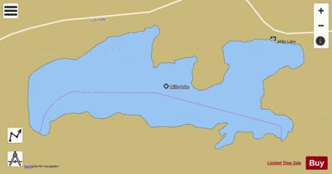 Mills Lake depth contour Map - i-Boating App
