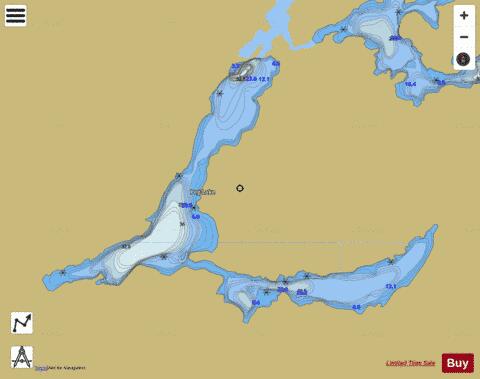 Peg Lake depth contour Map - i-Boating App