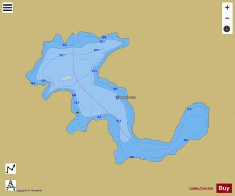 Japan Lake depth contour Map - i-Boating App