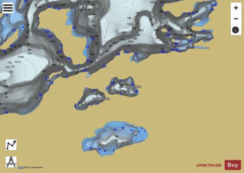 Nyilas Lake depth contour Map - i-Boating App