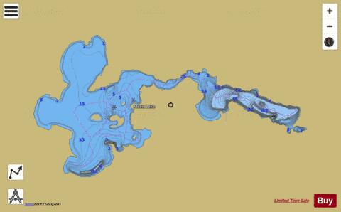 Meen Lake depth contour Map - i-Boating App