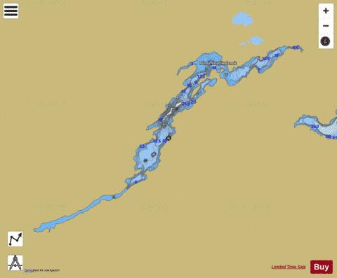 Kapkichi Lake depth contour Map - i-Boating App