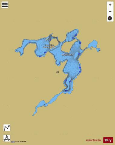 Angling Lake depth contour Map - i-Boating App