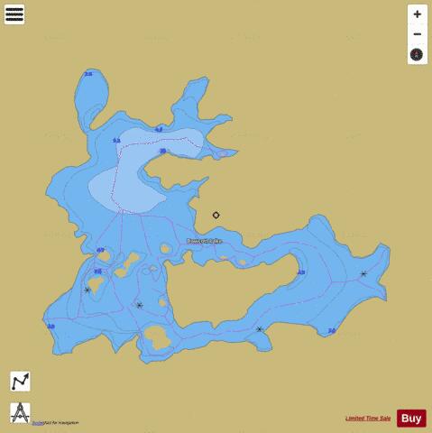 Bowcott Lake depth contour Map - i-Boating App