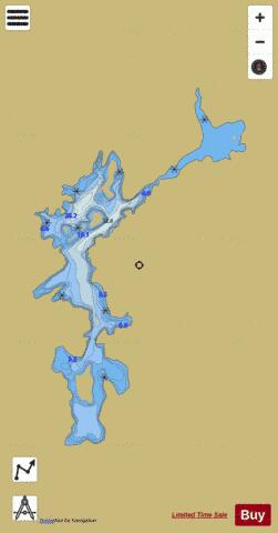 Irwin Lake depth contour Map - i-Boating App