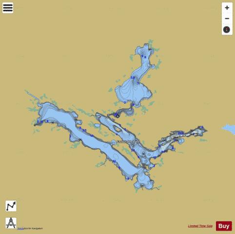 Favourable Lake depth contour Map - i-Boating App
