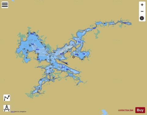 MacDowell Lake depth contour Map - i-Boating App