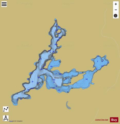Cramp Lake depth contour Map - i-Boating App