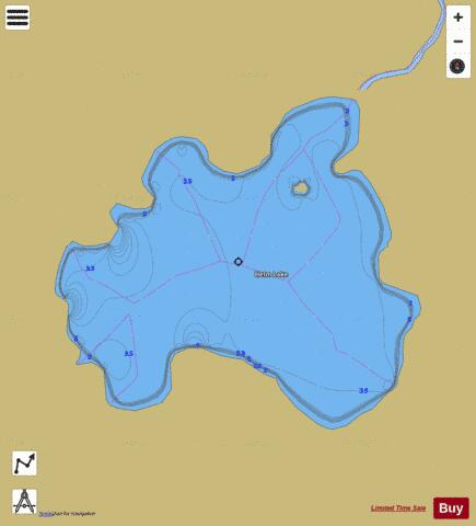 Helm Lake depth contour Map - i-Boating App