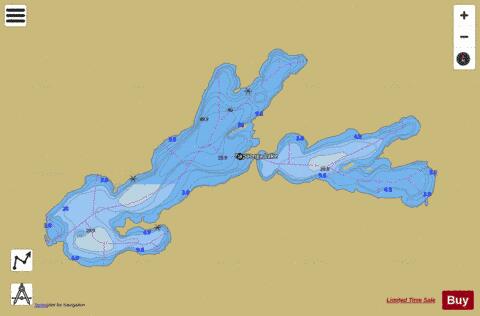 Papaonga Lake depth contour Map - i-Boating App