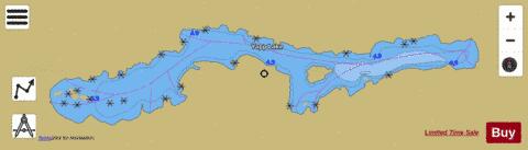 Yapp Lake depth contour Map - i-Boating App