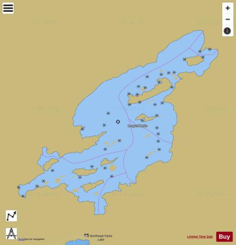 Leopard Lake depth contour Map - i-Boating App