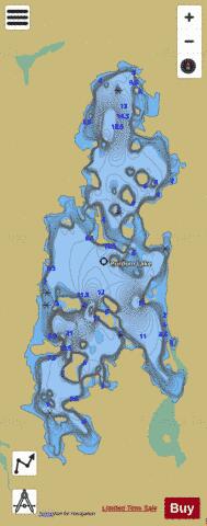 Purdom Lake depth contour Map - i-Boating App