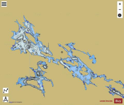 Onamakawash Lake depth contour Map - i-Boating App