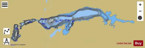 Nagagamisis Lake depth contour Map - i-Boating App