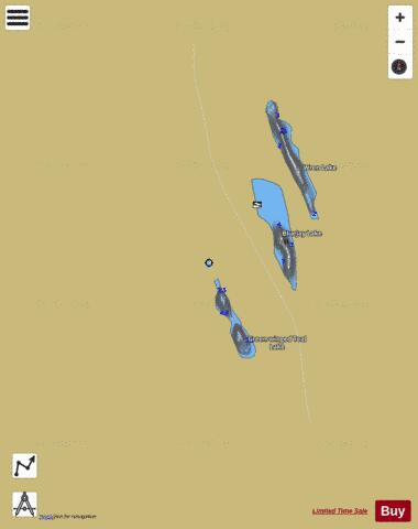 Green-winged Teal Lake depth contour Map - i-Boating App