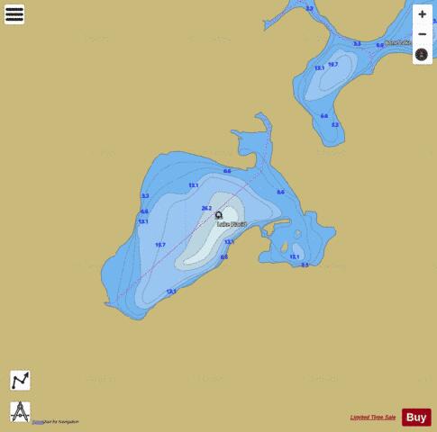 Lake Placid depth contour Map - i-Boating App