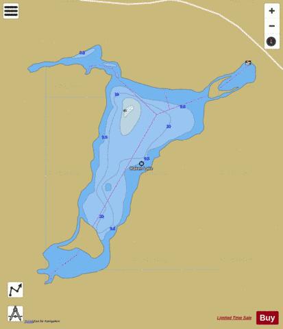 Haken Lake depth contour Map - i-Boating App