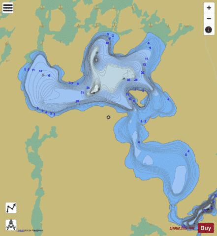 Hanlan Lake depth contour Map - i-Boating App