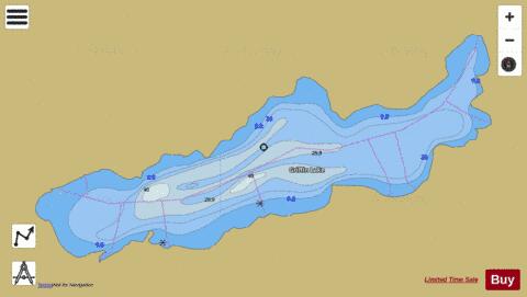 Griffin Lake depth contour Map - i-Boating App