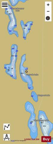 Gertrude Lake depth contour Map - i-Boating App