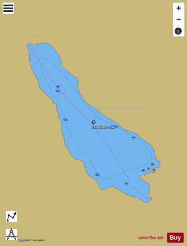 Sandshore Lake depth contour Map - i-Boating App