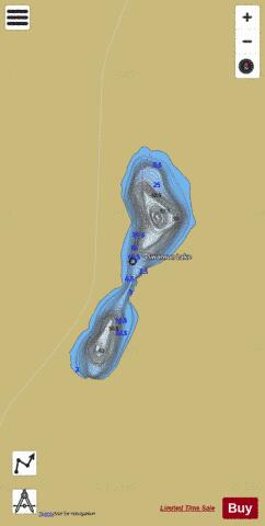 Swanson Lake depth contour Map - i-Boating App