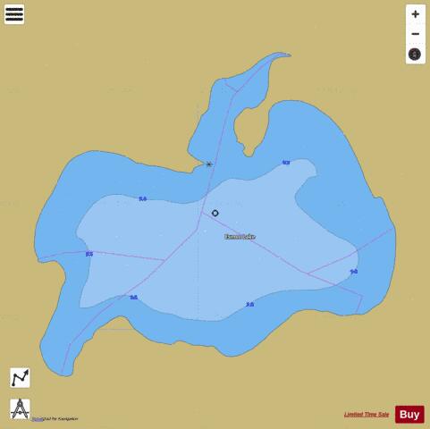 Esmee Lake depth contour Map - i-Boating App