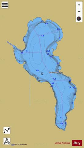 Buchanan Lake depth contour Map - i-Boating App