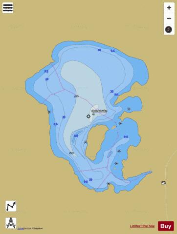 Shack Lake depth contour Map - i-Boating App