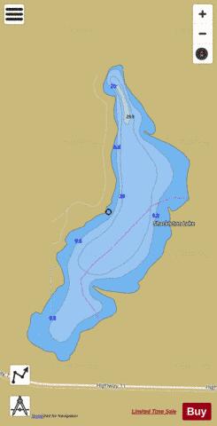 Shackleton Lake depth contour Map - i-Boating App